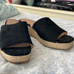 Target Black Wedge Sandals